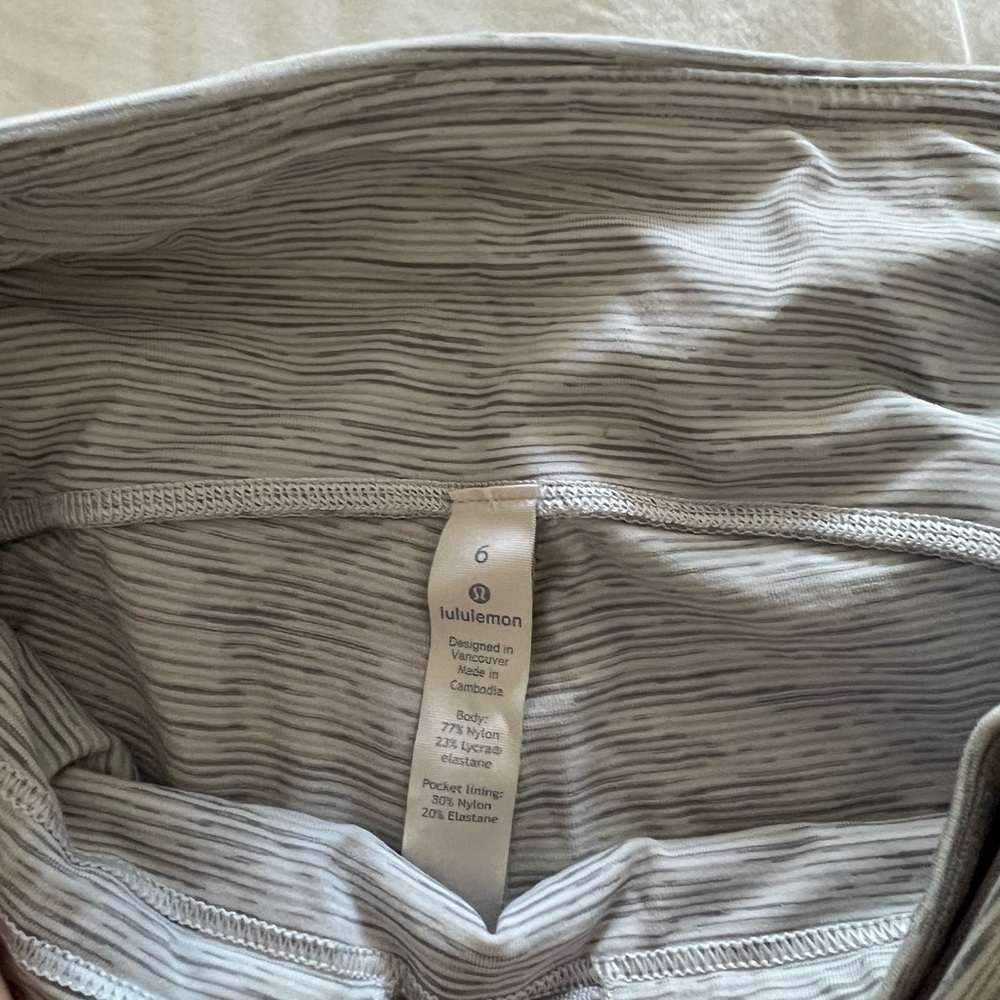 LULULEMON Leggings Speed Up Crop 21" Luxtreme Wee Are From Space Nimbus Size 6 - Picture 6 of 6
